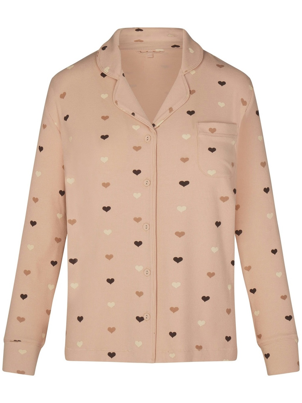 SKIMS Blush Heart-Print Long Pajama Set - Picture 6 of 9